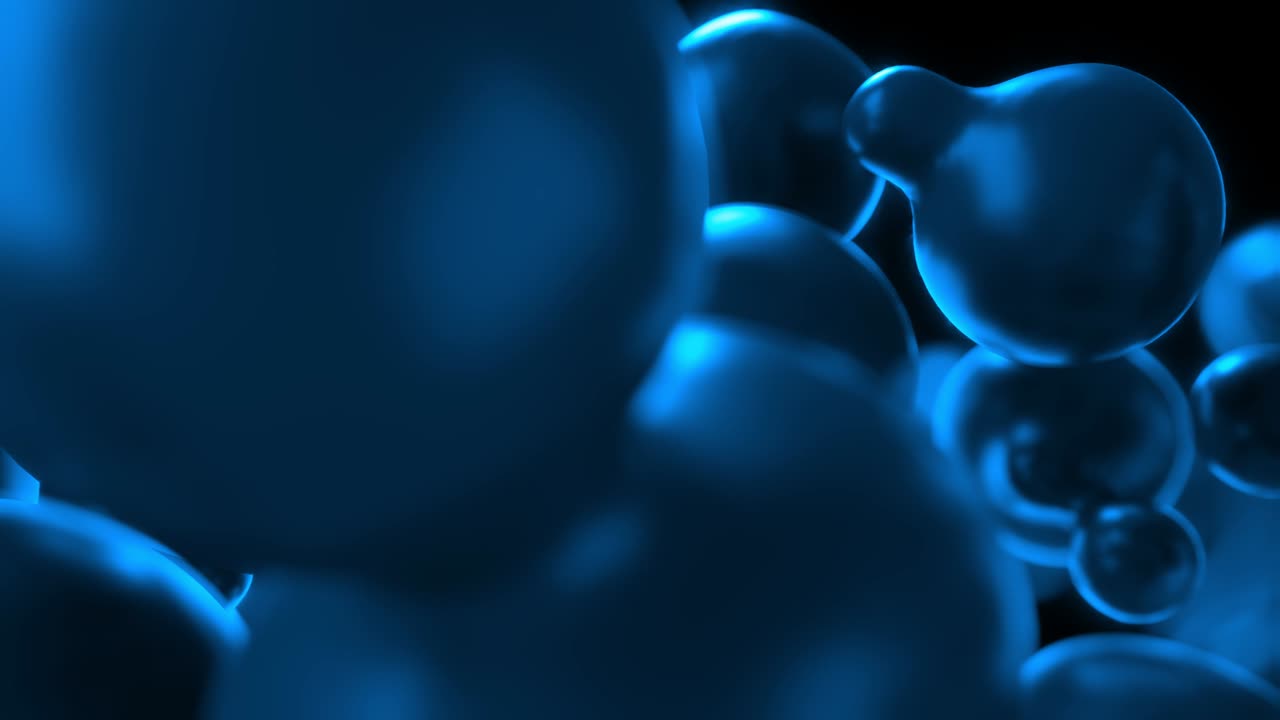 Bolle al neon scorrono pigramente sullo schermo