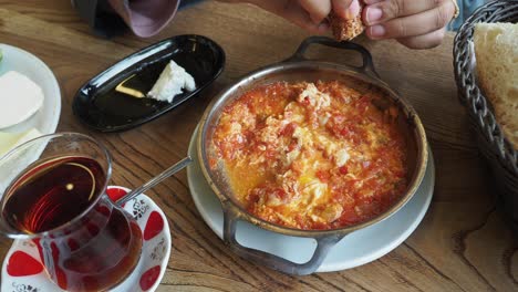 turkish breakfast with menemen