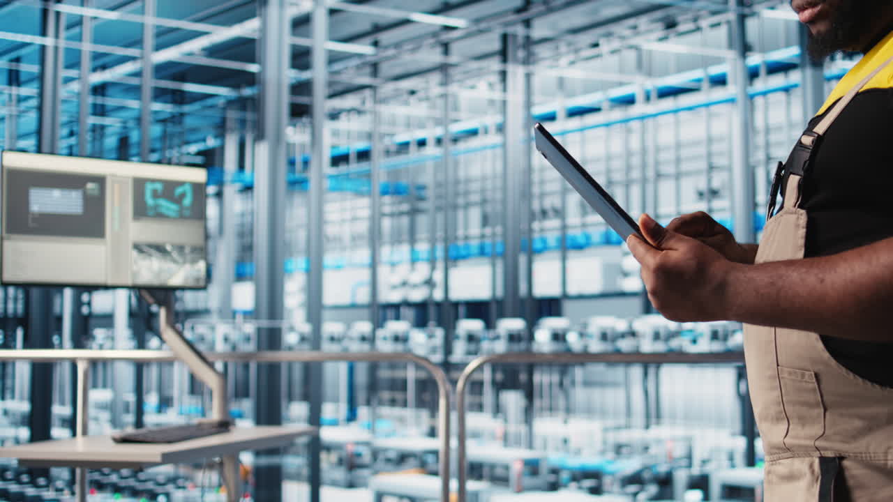 Industry 4.0 photovoltaics plant admin using digital device app