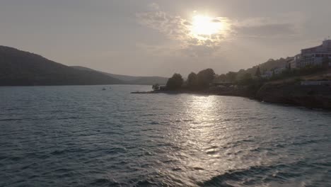 Cloudy-sunset-in-Vravrona,-Attica,-Greece