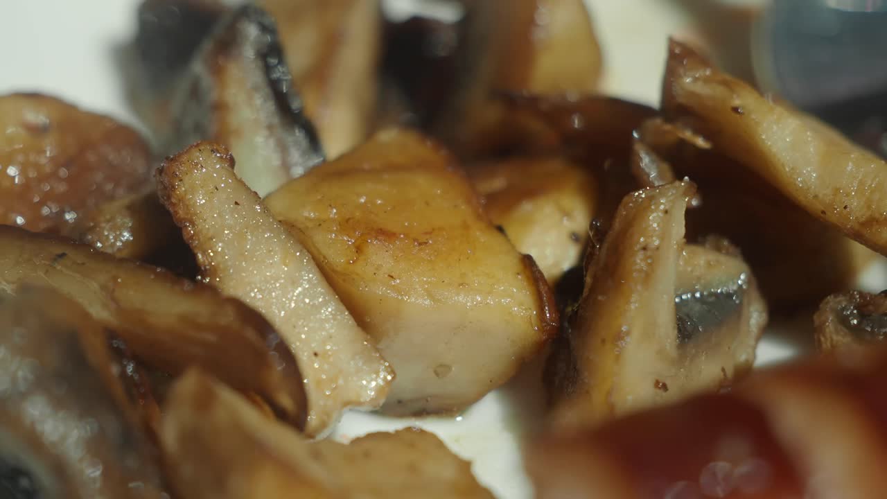 Close-up of Cooked Mushrooms