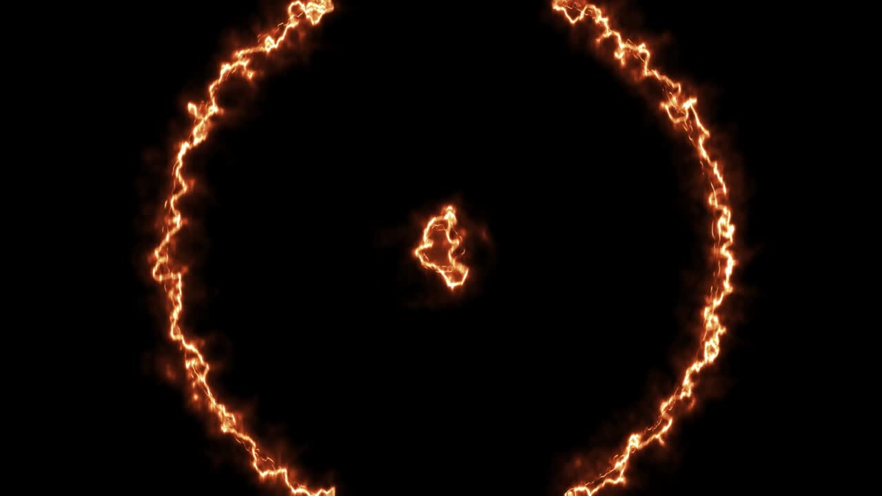 Meteor çemberi ışık enerji dalgası bindirme efekti döngüsü