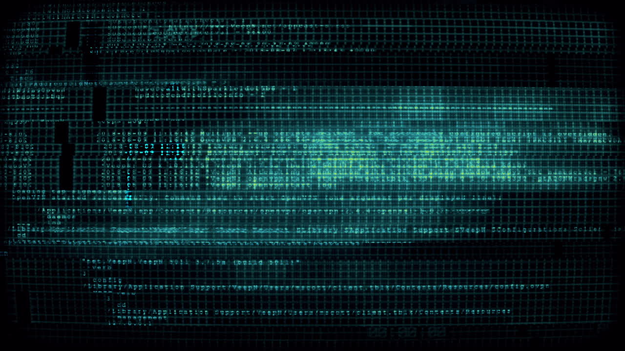 Abstract Digital Glitch and Scrambled Data Flickering Background