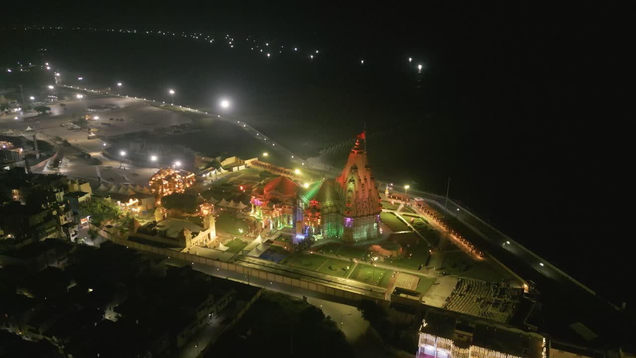 12 Jyotirlingas in India, Temples of Lord Shiva, indian temple architecture, Somnath Temple Aerial view