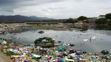 contaminated and polluted residential area of ninh thuan, vietnam