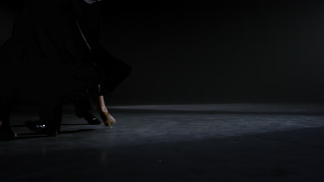 Closeup-dancers-feet-performing-valse-indoors.-Unknown-man-and-woman-dancing.