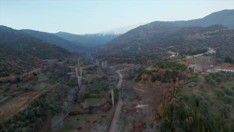 izmir bi̇rgi̇.aerial shot of a village. wideangle. 4k.drone  shot