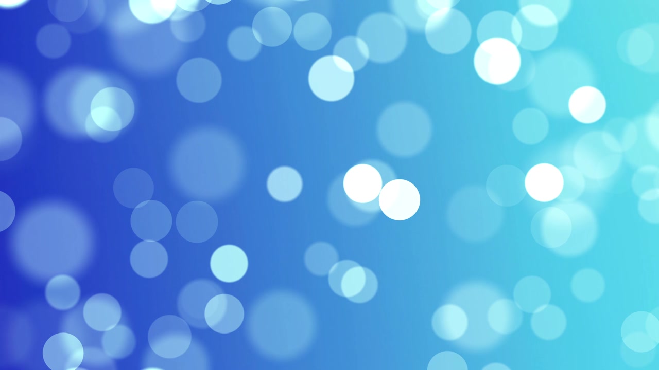 Sfondo sfumato blu astratto con particelle di luce bokeh fluttuanti