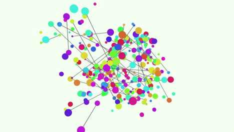 red colorida de líneas y puntos interconectados crea un patrón visualmente llamativo