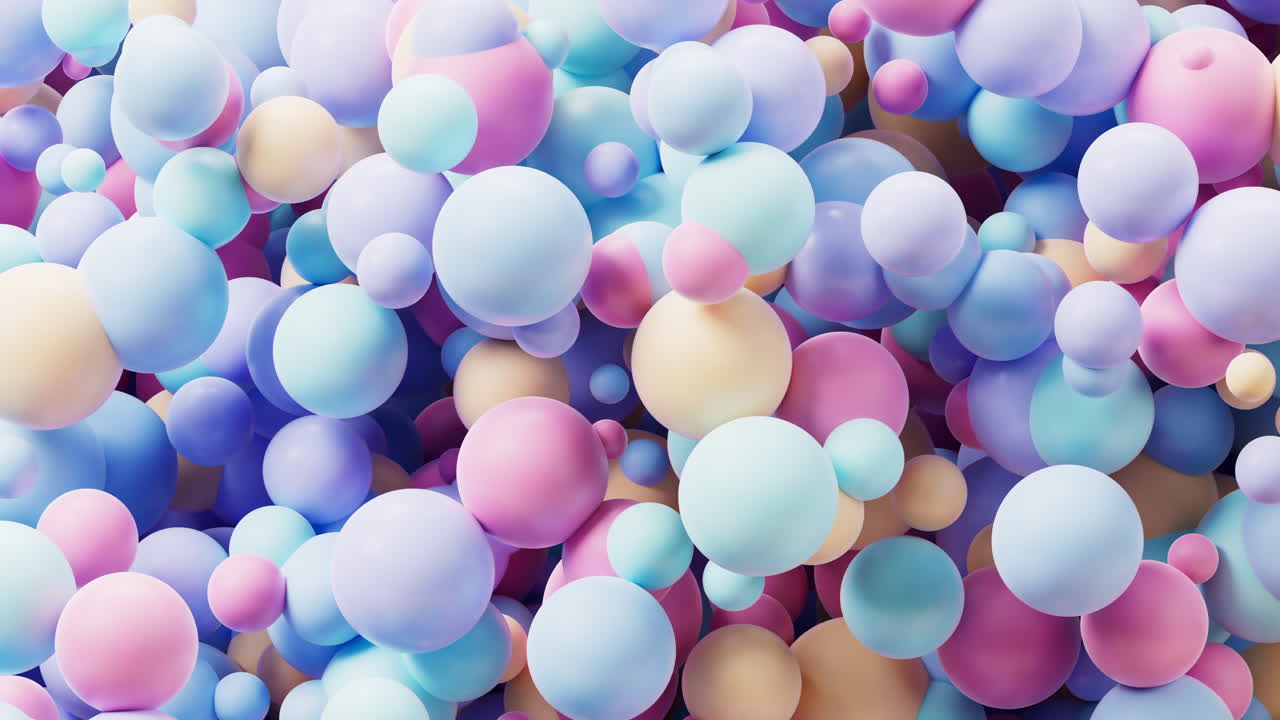 Abstract dense particles spheres background, 3d rendering.