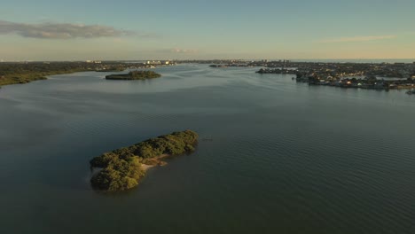 Morgan's-Island-in-Seminole,-Florida-at-sunset