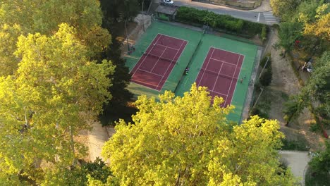 Flying-on-the-tennis-court-during-a-game-Drone-on-the-tennis-court