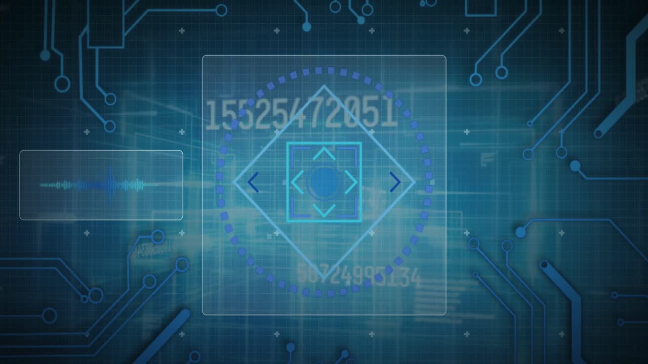 어두운 배경에서 데이터 처리의 애니메이션