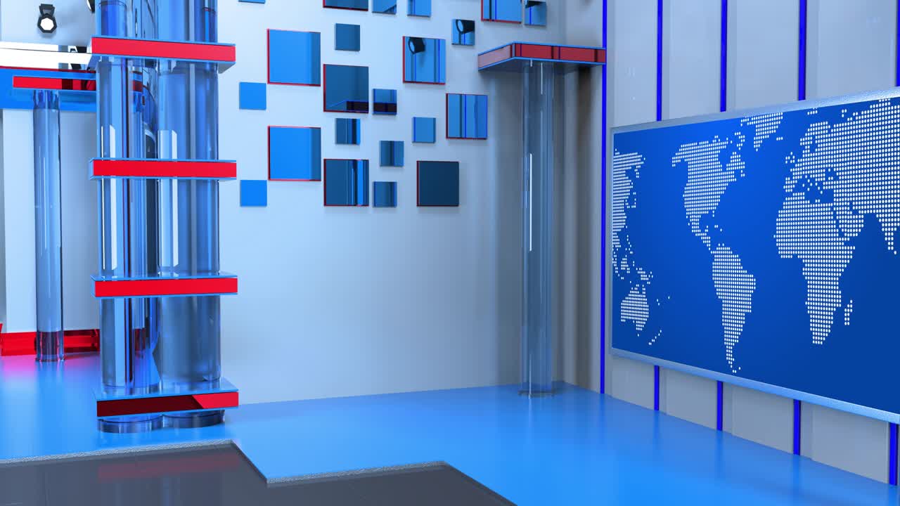3D 가상 TV 스튜디오 뉴스