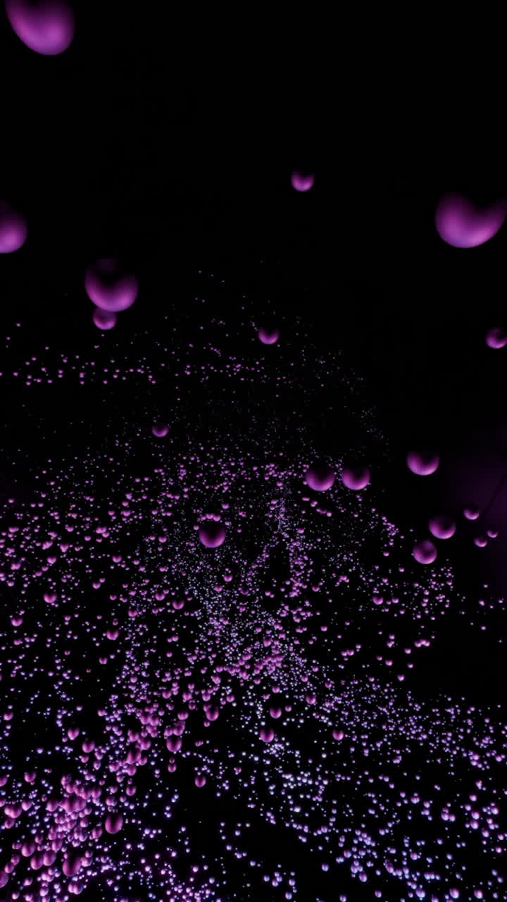 검은 바탕에 보라색 거품