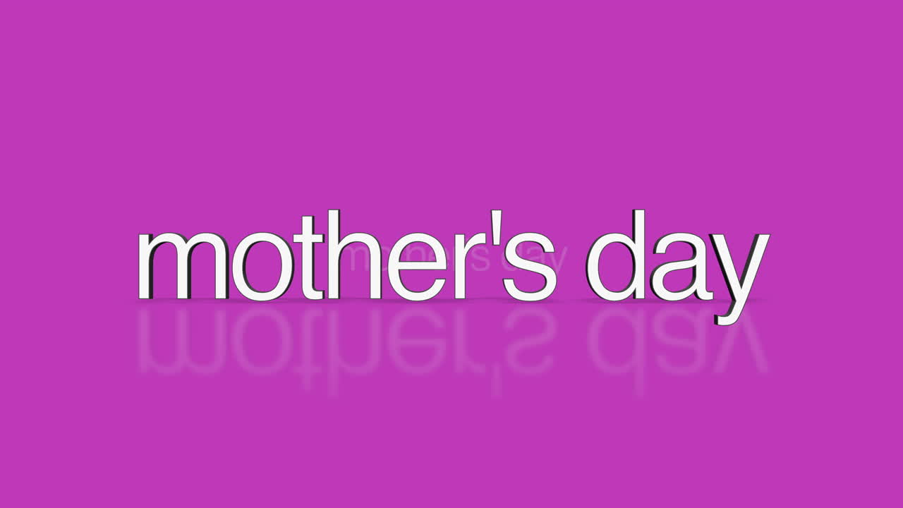 Rolling Mothers Day text on pink gradient color