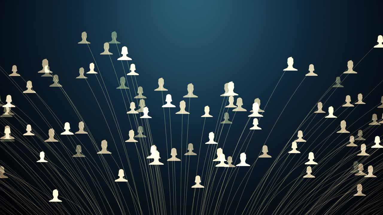 connected avatars of men and women