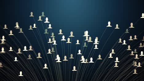 connected avatars of men and women