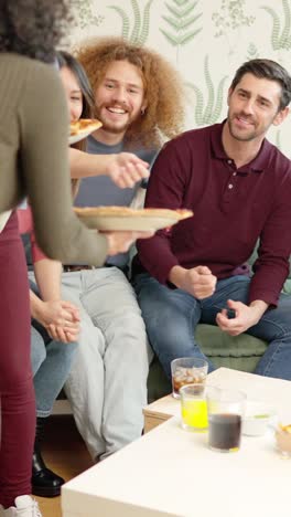 guys waiting hungry for a pizza at home