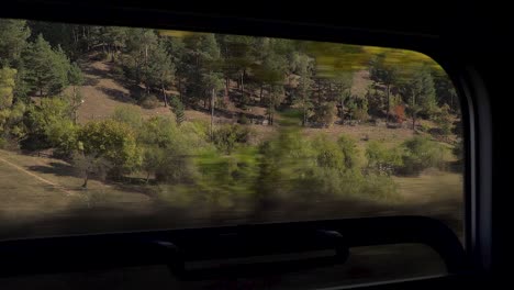 the rhodope narrow gauge train on its way through the rhodope mountains