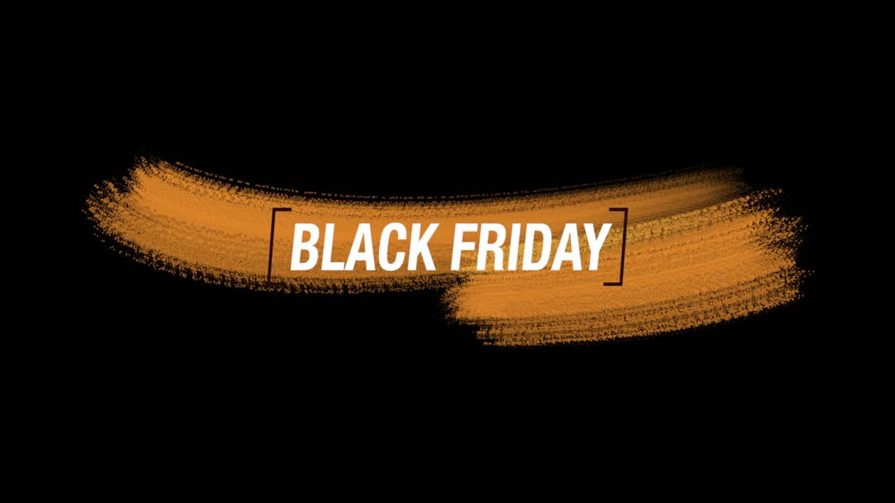 노란색 1의 애니메이션 소개 텍스트 검은 금요일