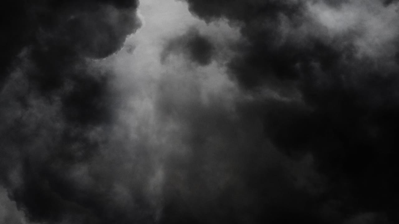 4k point of view, dark clouds that move at dark sky