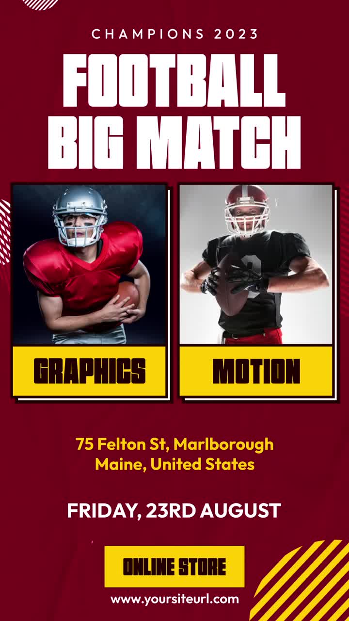 Animated Graphic for a Football Big Match Event