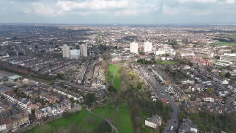 Hornsey-Nordlondon-Straßen-Und-Wege-Großbritannien-Drohne,-Luftaufnahme