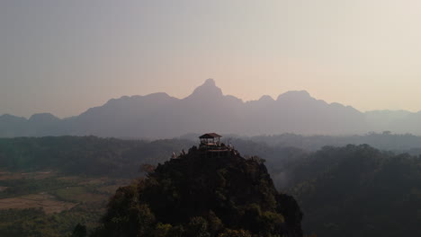 mountain viewpoint with a hut