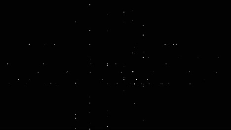 animation von weißen punkten, die sich über einen schwarzen hintergrund ausbreiten, elektrische leitungsrohr, leiterplatte mikrochip-konzept