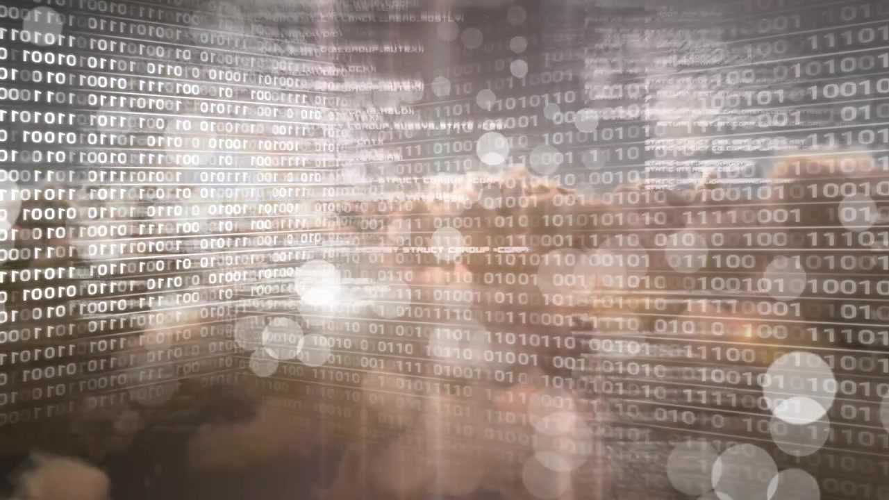 Animation af databehandling over skyer