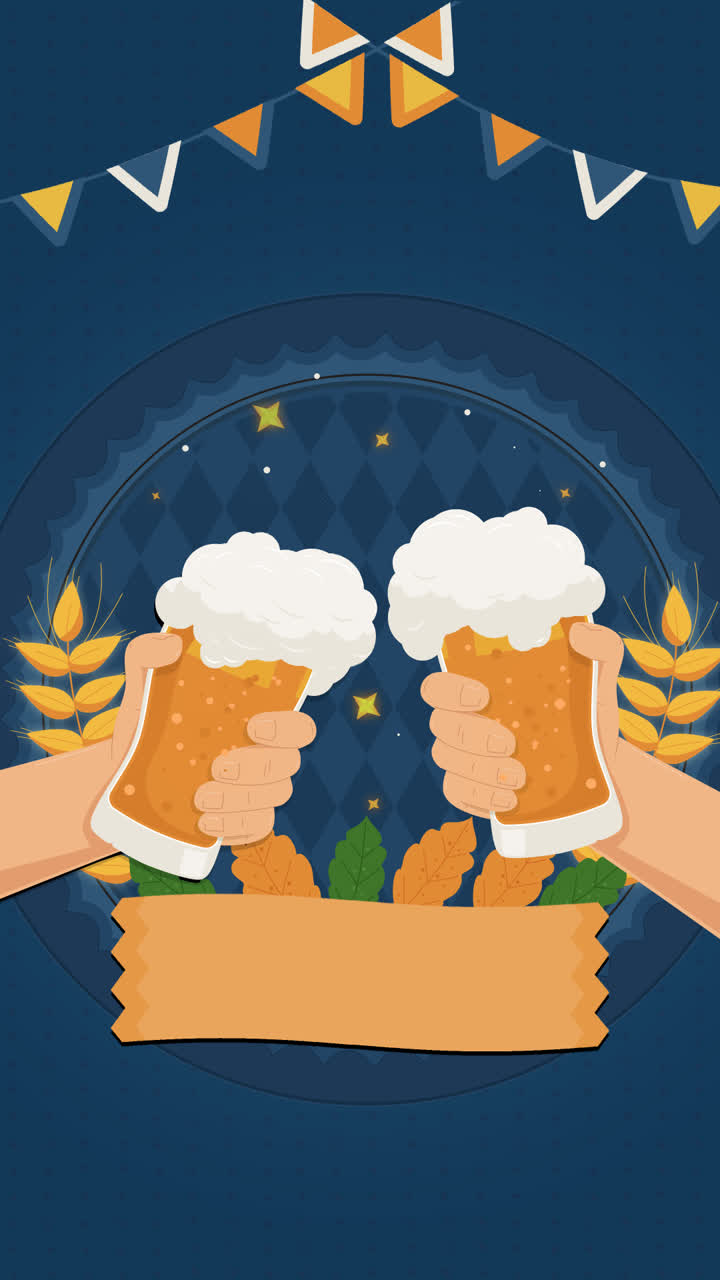 Motion Graphic of Flat illustration for international beer day celebration