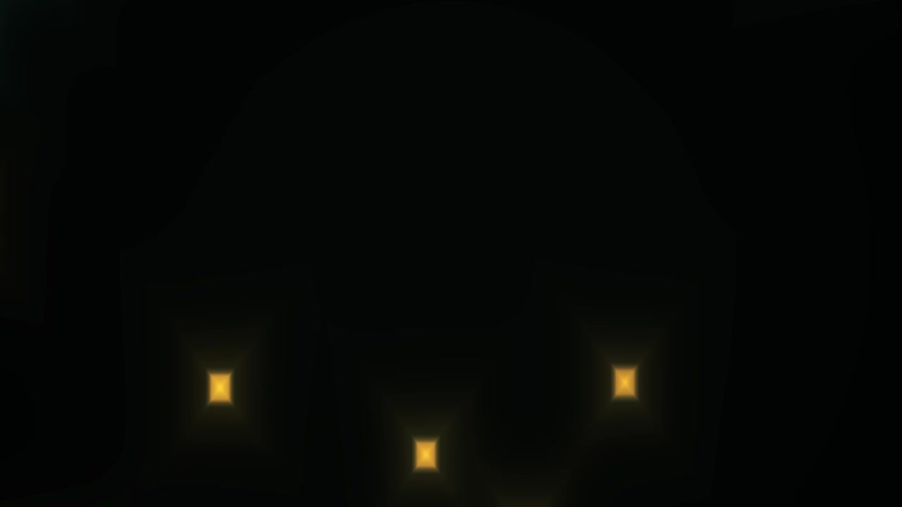 Abstract Glowing Geometric Light Shapes Moving on Black Background