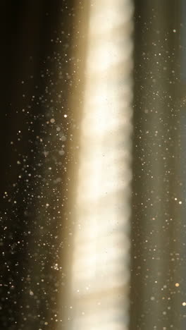 dust particles dancing in a golden light beam