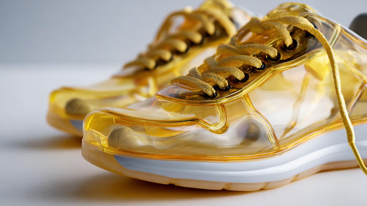 Sneaker trasparenti e vivaci: una rivisitazione moderna delle scarpe sportive con uno stile unico e un design accattivante per un comfort alla moda in ogni passo