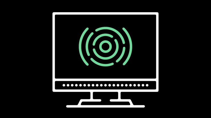 Computer Software Line Icon Animation with Alpha
