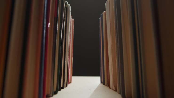 Una libreria piena di libri.