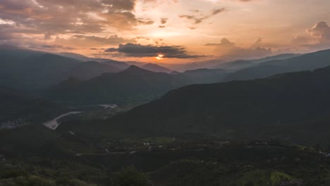 sunset as seen from silgadhi, doti- nepal. doti lies in the far-western region in nepal.