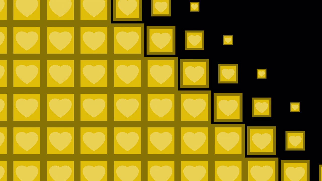Yellow Heart Pattern Background