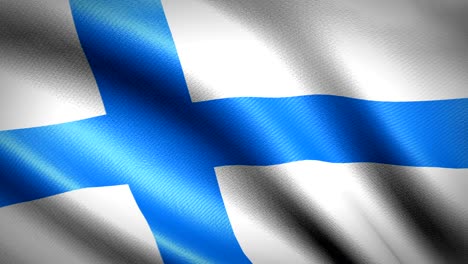 finland flag. seamless looping animation. 4k high definition video