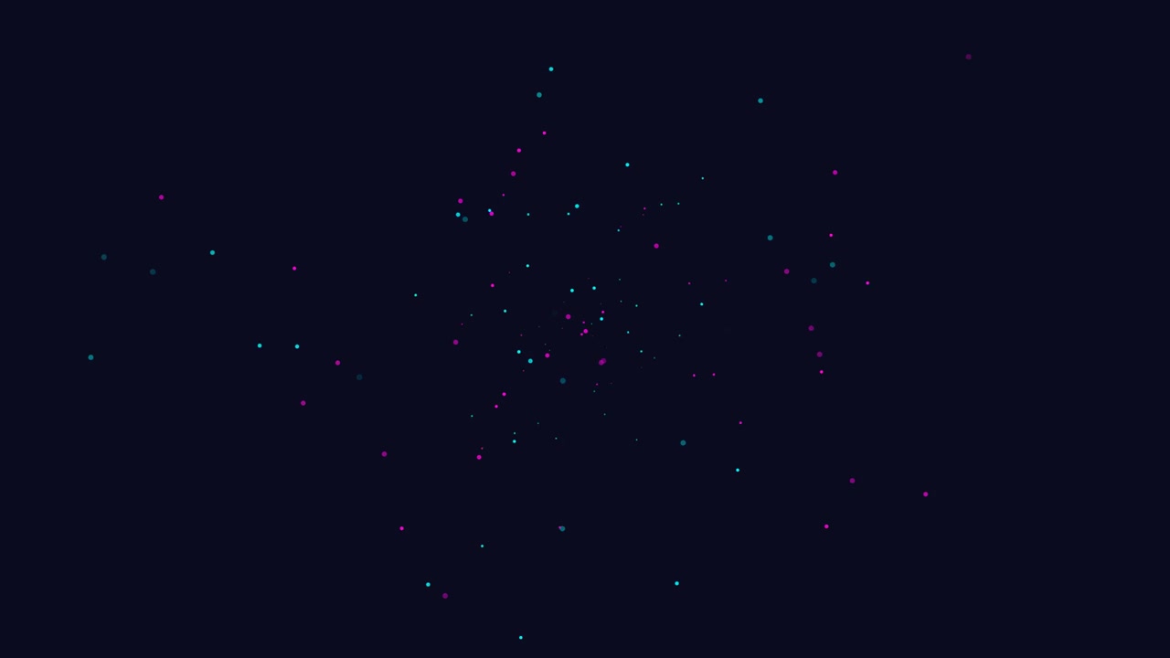 Abstract Motion Background with Floating Pink and Blue Particles