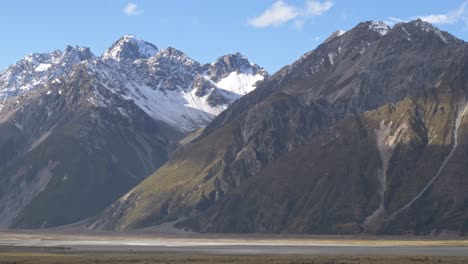 mount cook - the nuns veil mountain in canterbury region of new zealand - wide shot
