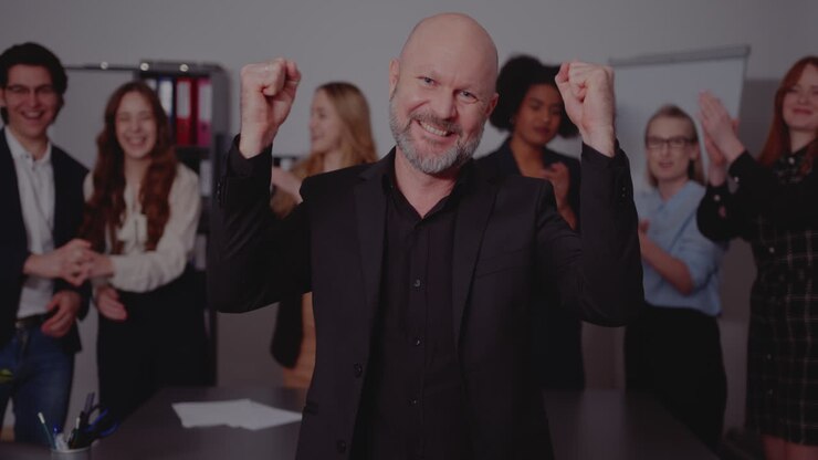 Successful Business Team Celebrating Achievement