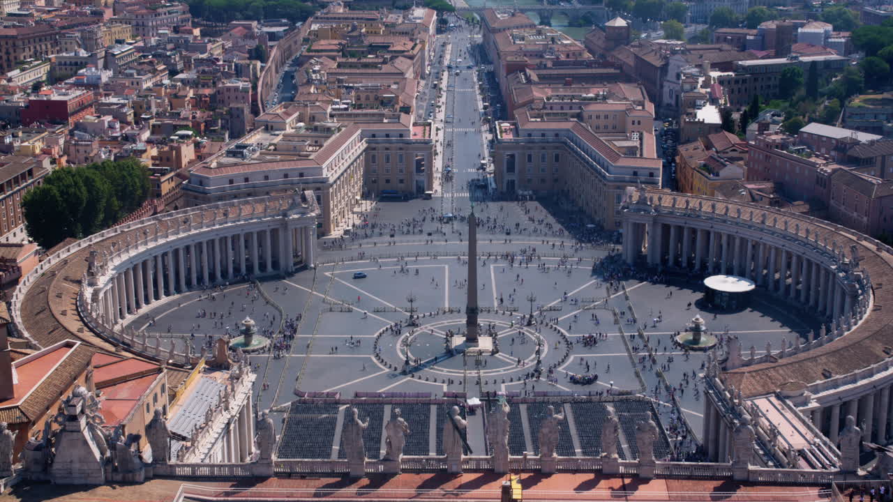 Aerial View of St. Peter's Square in Vatican City, Rome