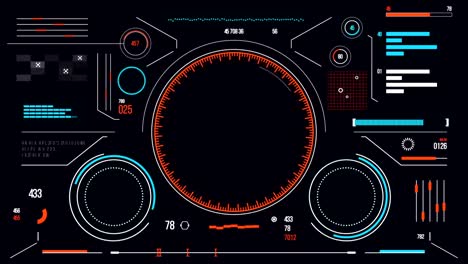 futuristic user interface with hud and infographic elements.