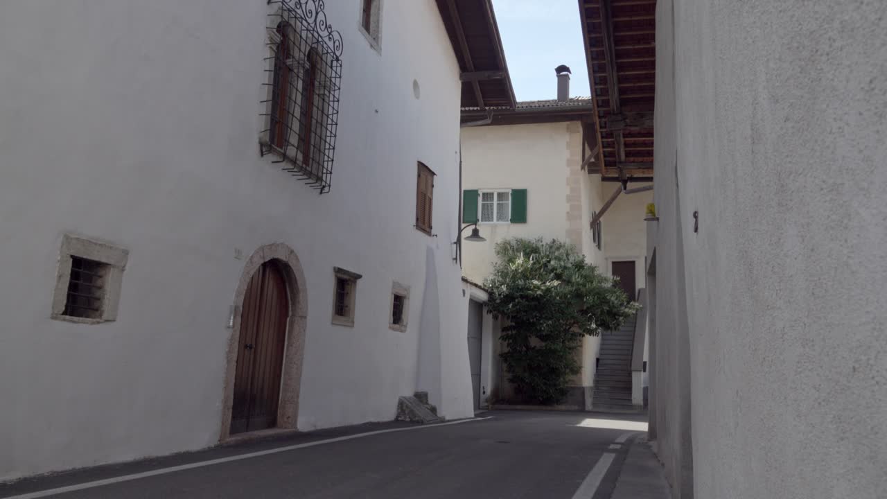 Narrow Alleyway in a European Village