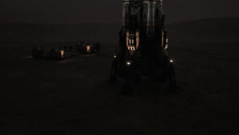 mars base at night