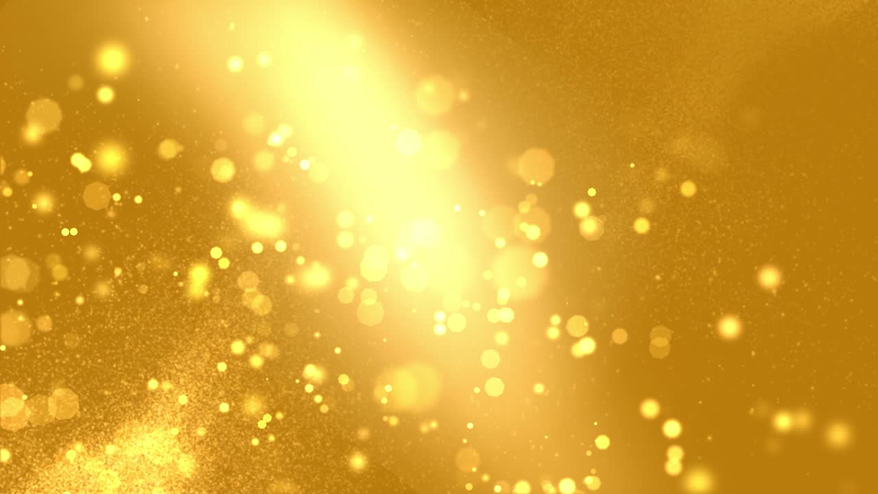 4k 루프 반이는 빛, 콘페티 효과, 금빛 반이는 루프 배경