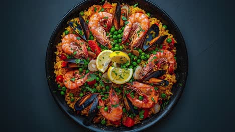 paella: a traditional spanish dish