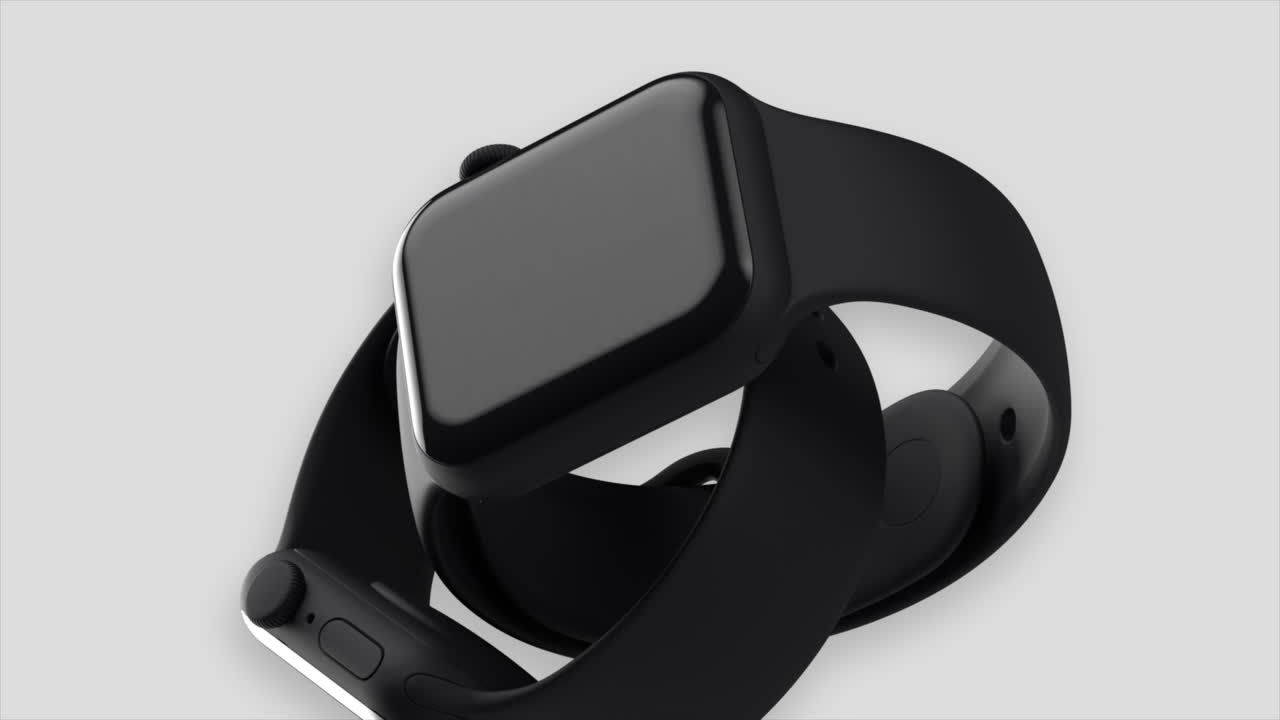 Mockup di smartwatch nera